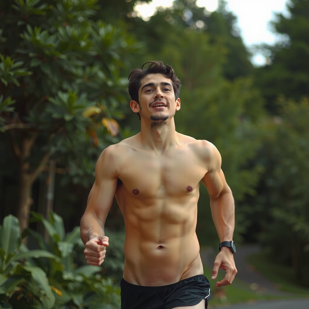 Osoba uprawiająca sport z energią